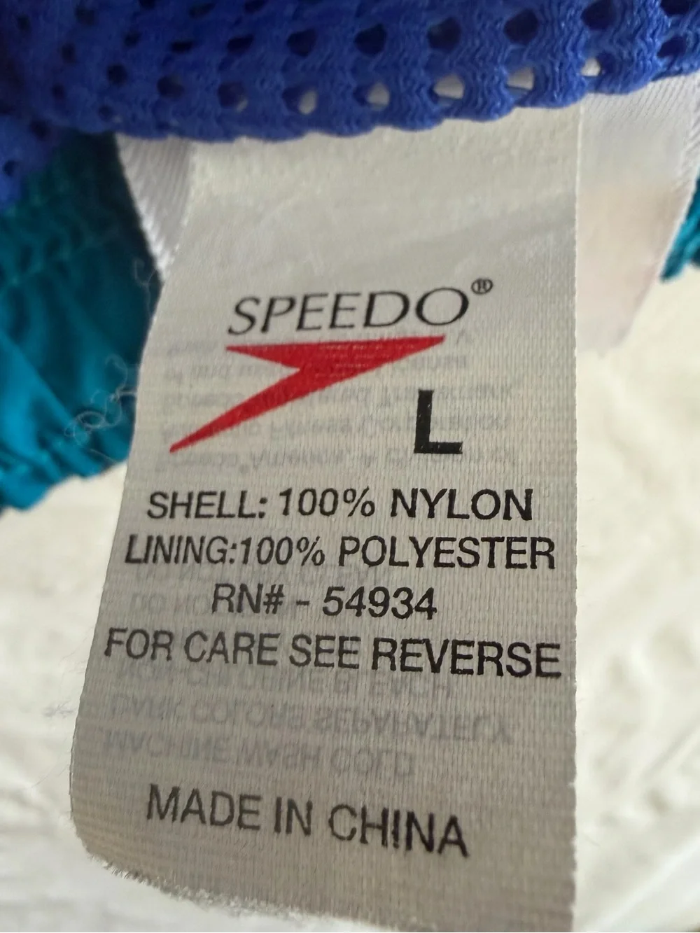 Vintage 90s Speedo Side Logo Swim Trunks Blue Teal Large